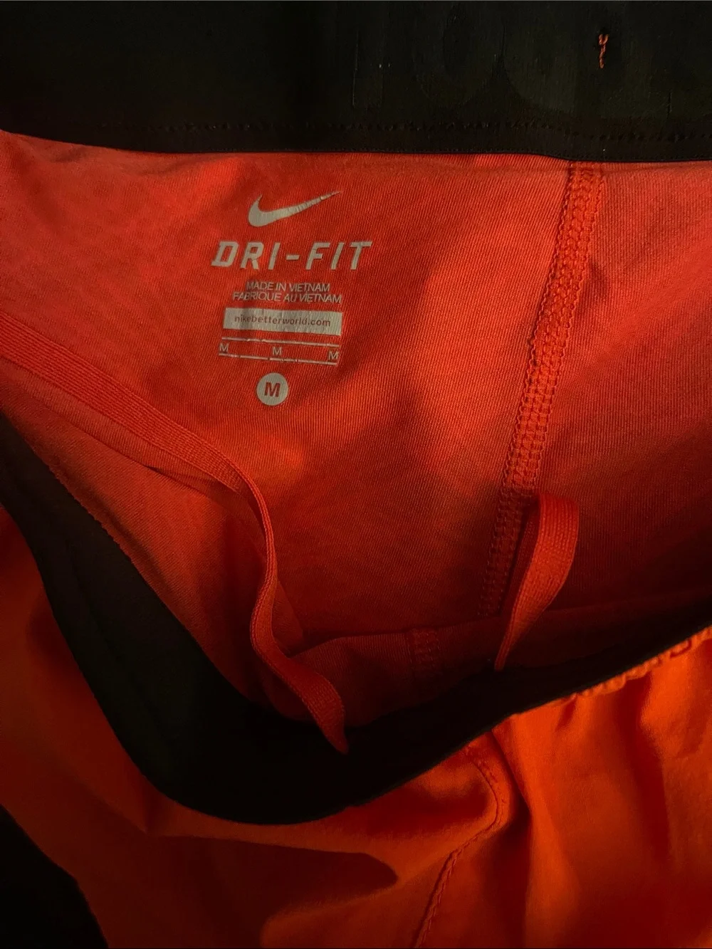 Nike Women's Full Flex 2-in-1 Twist Shorts Crimson Orange Black Size Medium NWOT - Picture 12 of 12